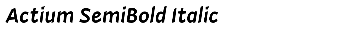 Actium SemiBold Italic